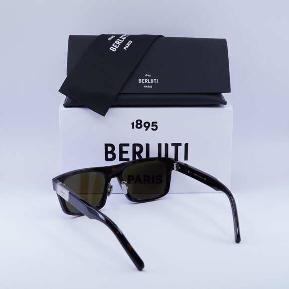 Berluti BL40003U 52X Rectangle Sunglasses - Havana/Blue - Picture 7 of 10